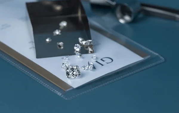 Gemologist meticulously grading a loose diamond under magnification, a key part of professional loose diamond services