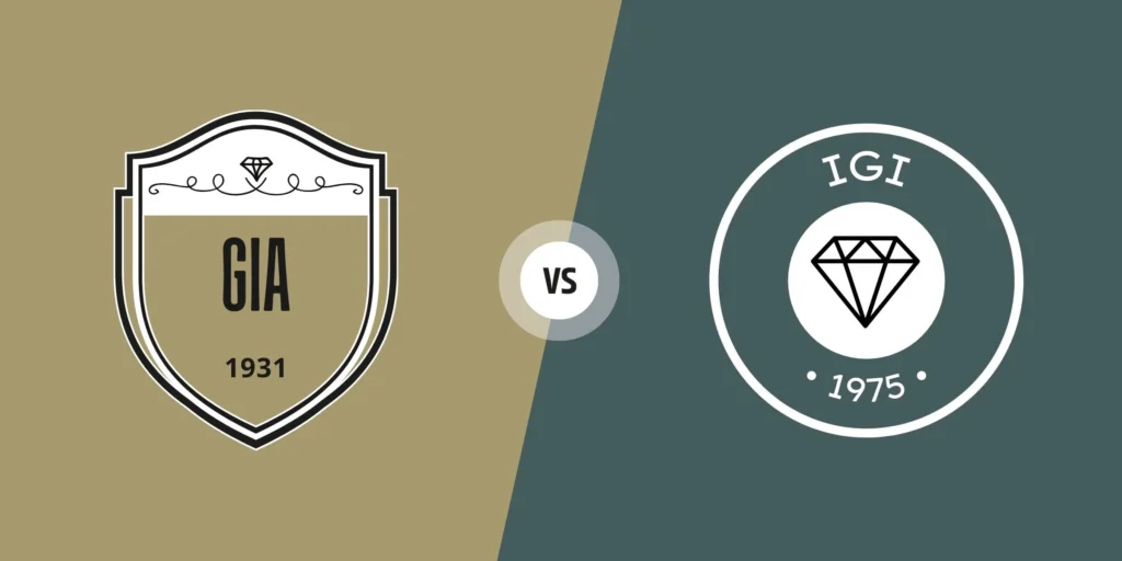 GIA vs IGI diamond certification comparison showing grading standards for diamond retailers