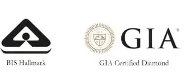 BIS and GIA certified diamond authenticity and grading logos