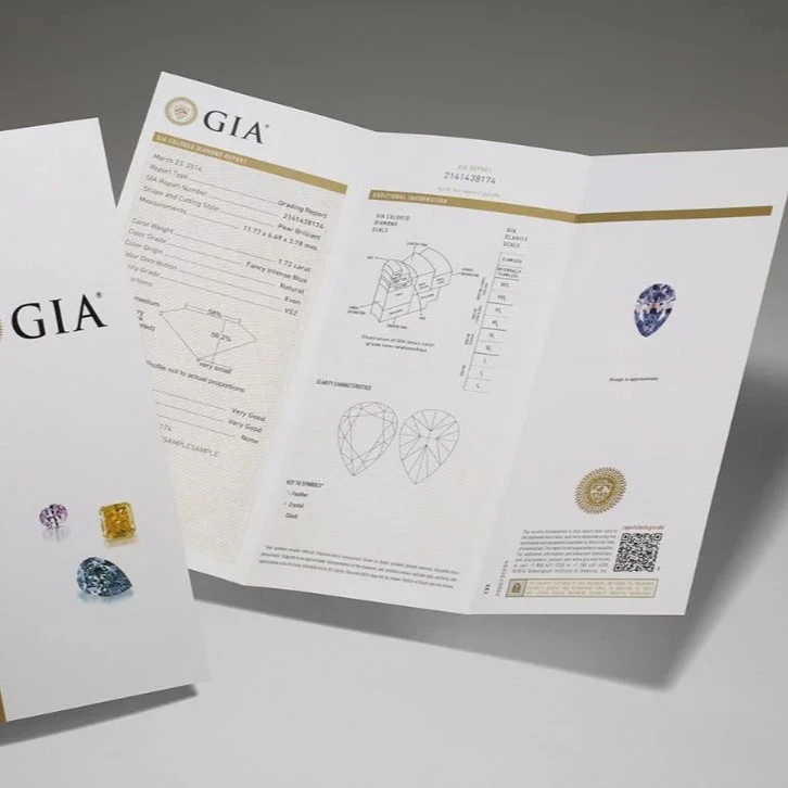 retailer reviewing a diamond certificate for authenticity and quality following the diamond guide
