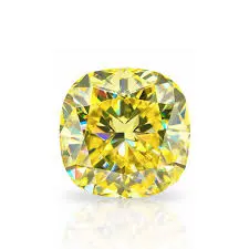 Yellow cushion cut moissanite stone for wholesale diamond retailers