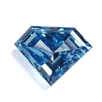 Unique custom cut fancy blue loose diamond design