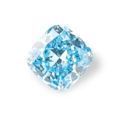 Fancy deep blue cushion shape diamond with soft corners