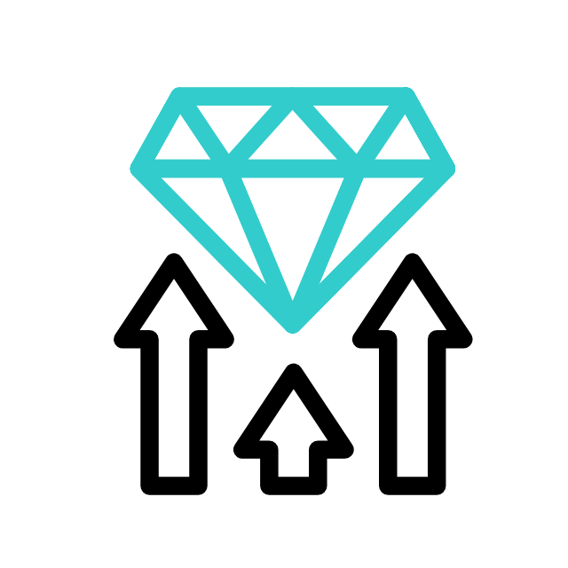 Diamond size reference chart used in diamond certification to measure carat weight and dimensions accurately