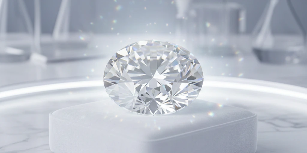 High-quality loose round brilliant white diamond for wholesale lab grown diamonds inventory, showcasing VVS clarity and excellent cut for diamond retailers